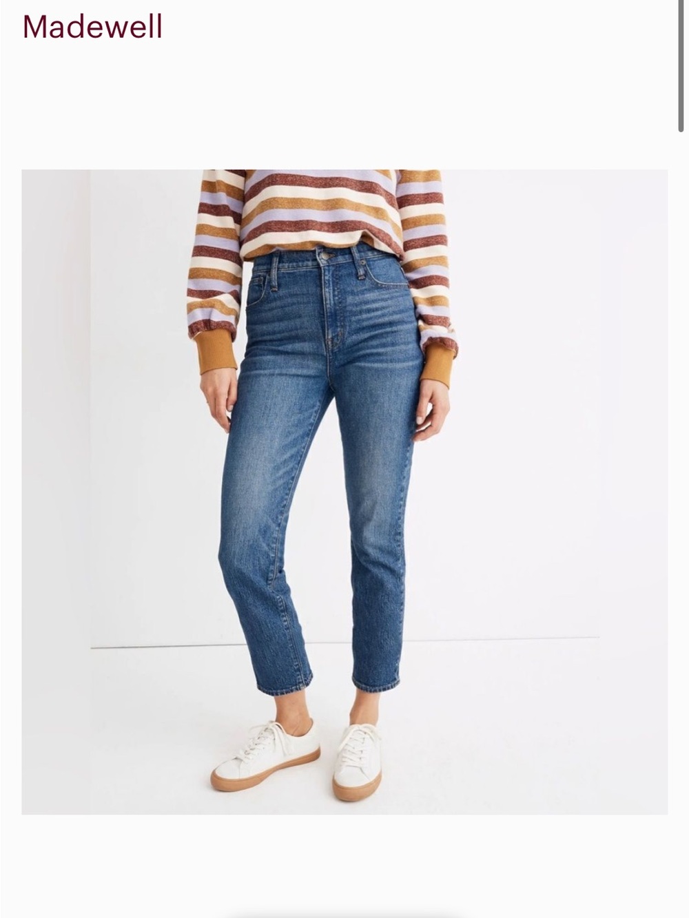 Madewell Classic High-Rise Blue Straight Jeans Size 25